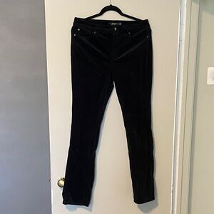Ralph Lauren Black Label Black Straight Leg Corduroy Pants